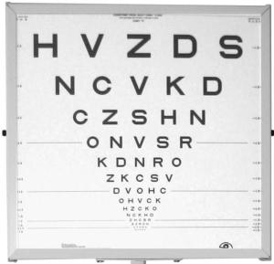 Caisson lumineux pour optotypes ETDRS avec attache murale